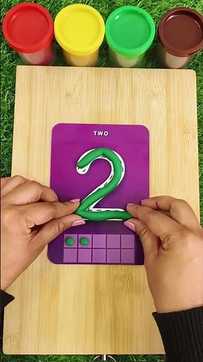 Making Number 2 with Play-Doh ! Two Eyes Two Ears Song #pinkfong #toddlerlearning #shorts