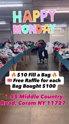 🔥 $10 MONDAY FILL-A-BAG DEAL! 🔥 Start your week with BIG savings at BIN360! Fill a whole bag for just $10 with amazing finds: 👕 Clothes 📚 Books 📦 Bin items & surprises The more you fit, the more you save — don’t miss it! 📍 55 Middle Country Rd, Coram NY ⏰ Open 10AM – 6PM Tag a friend and come hunt for deals! #Bin360 #FillABag #MondayDeals #CoramNY #LongIslandDeals