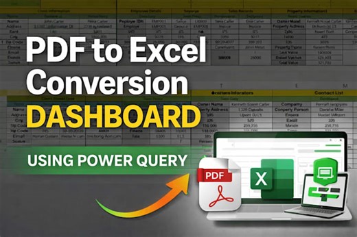 Excel_with_shah: I will convert PDF to excel using power query and create dashboard for $10 on fiverr.com