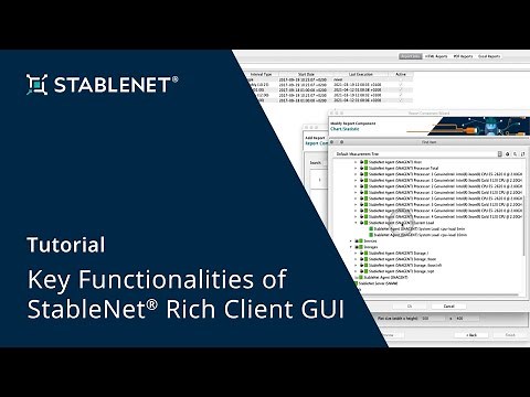 StableNet® Tutorial - Key Functionalities of the StableNet® Rich Client GUI