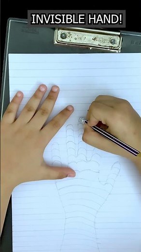 How to Draw an INVISIBLE HAND ✋✨ | Easy Drawing Trick #shorts
