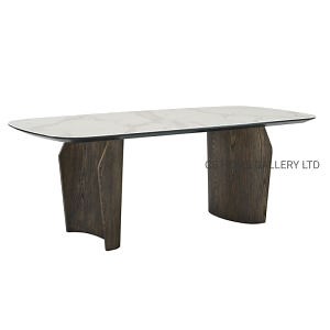 [Hot Item] Ceramic Top MDF Wooden Indoor Furiture Dining Table