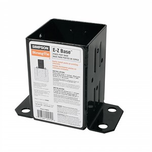 Reviews for Simpson Strong-Tie E-Z Base Black Powder-Coated Post Base for 4x4 Nominal Lumber | Pg 1 - The Home Depot