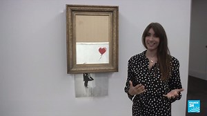 1.6K views · 55 reactions | ️Three years after its sensational self-destruction during an auction, #Banksy's "Girl with Balloon,"  now known as "Love is in the bin," sold for almost 18.6 million pounds (21.8 million euros) at a Sotheby's art auction in #London | FRANCE 24 English | Facebook
