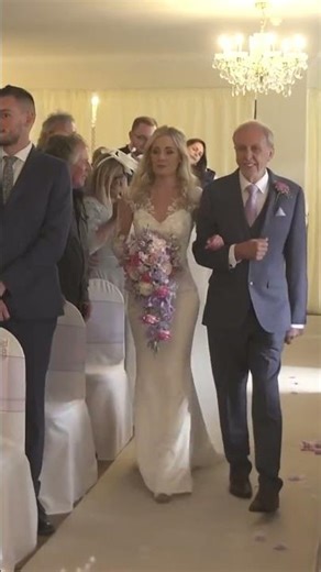 Bride Walks Down The Aisle With Her Dad