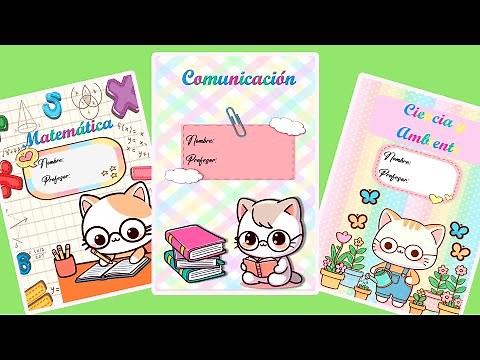 Como hacer CARATULAS BONITAS EN WORD | PORTADAS KAWAII ✨✨✨ | ARCHIVO GRATIS EN WORD EDITABLE