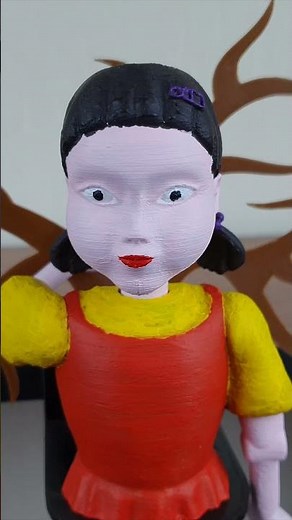 Green Light Red Light Song / Squid Game Doll 3D Printed #shorts