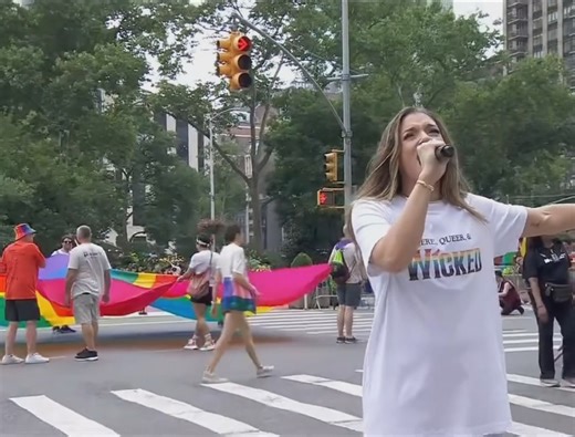 573K views · 17K reactions | Everyone deserves the chance to fly!  Mary Kate Morrissey performs "Defying Gravity" live at the NYC Pride Parade! #WICKED | WICKED The Musical | Facebook