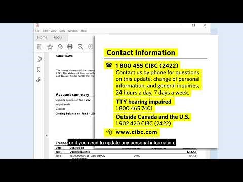 How to Access and View your CIBC eStatements