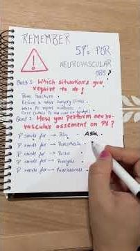 Neurovascular assessment 🩺… Share this with your nursing friends, follow for informative videos