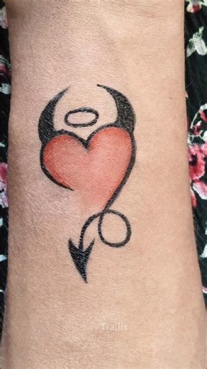 Devil Heart tattoo ideas #tattoo #shortsfeed #tattooideas #shorts