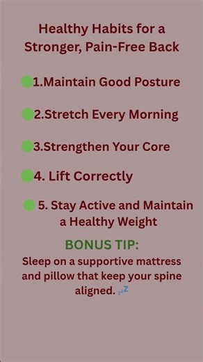 5 Healthy Habits for a Stronger, Pain Free Back