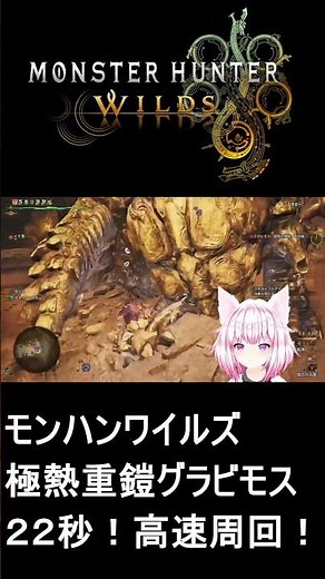 【 MHWS 】『極熱重鎧グラビモス』２２秒！高速周回！（配信の切り抜き）【 モンハンワイルズ 】 #shorts