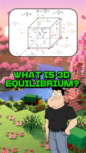 Mechanical Stan on Instagram: "3D equilibrium requires balancing forces and moments in all three directions. With six total equations, engineers resolve forces into components and ensure structures stay stable under real-world loading. #BrainNourishment #MechanicalStan #StanExplains #Engineering #Statics #3DEquilibrium #MechanicalEngineering #Physics #STEM"