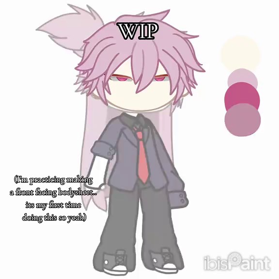 Front Facing Bodysheet Practice for Gacha Animation