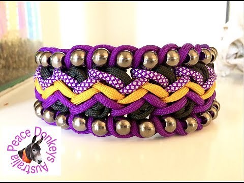 How to make a beaded zig-zag paracord dog collar