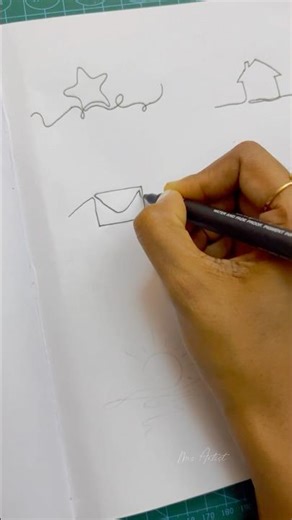 ￼￼ Envelope continuous line drawing ✉️ #onelineart #linedrawing