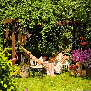 192K views · 630 reactions | Couple builds dream wooden pergola with macramé hammock for their garden李 | 5-Minute Crafts | Facebook