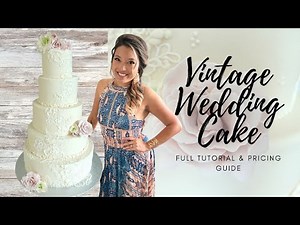 Making My Best Friends a Vintage Wedding Cake | FULL Vintage Lace Wedding Cake Tutorial 4K