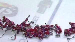 Russian hockey team does unique celebration | CBC Sports