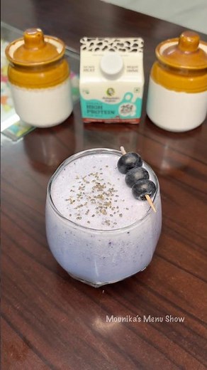 Healthy Blueberry Smoothie | Quick Breakfast Drink