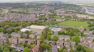 Historic Huddersfield metropolitan Borough Yorkshire aerial