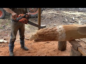 Wood Carving Time-Lapse | Eagle Post
