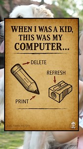 2.2M views · 91K reactions | WHEN I WAS A KID, THIS WAS MY COMPUTER…  Print ✏️ Delete  Refresh No charger. No updates. Just sharpen it and keep going.   If this made you smile, you’re officially vintage. #oldschool #vintagestyle #vintageclothing | Easy Family Recipes | Facebook