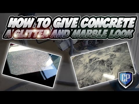 How to Give Concrete a Glitter and Marble Look