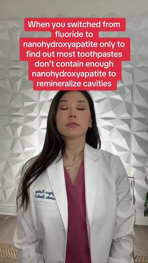 When using nanohydroxyapatite toothpaste, find one with at least 10% help remineralize cavities. #toothpaste #cavities #Remineralize | JoycetheDentist