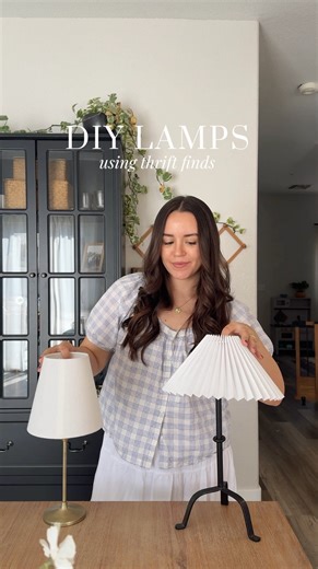 5.6K views · 212 reactions | DIY THRIFTED LAMPS✨ I’m turning all my thrift finds into cozy table lamps with these puck lights from Amazon! Comment “SHOP” to recieve a DM with links to my favorite rechargeable lights! #thriftdecor #diyhomedecor #thriftflip #cordlesslamp #thriftedvstyled #Vintagehome #thriftedfinds #thriftedhome https://liketk.it/5tVzo #ltkhome | Alexis marie made | Facebook