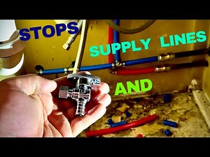 Pex sink stops and supply lines how to