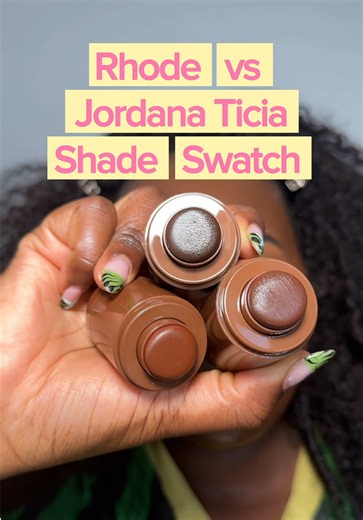 Comparing the three darkest shades of the new Rhode pocket bronzer: Pocket Bronze Shades - drench - anklet - plundge JTC Bronzer Duos shades - Sun drenched - beach babe - runor riviera #rhodebronzer #pocketbronzer #blackgirlmakeup #darkskinmakeup #shadematch