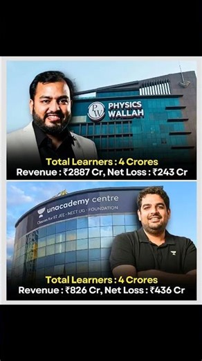 PhysicsWallah vs Unacademy – The Real Numbers Revealed! 😱