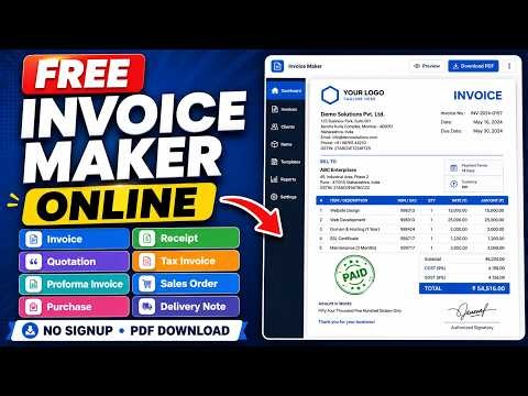 How to Make a Professional Invoice Online for Free | No Signup