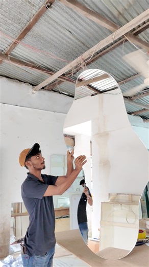 Asymmetrical shape cutting video | Mirrors WORLD