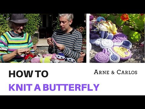 How to knit a beautiful butterfly using our garter stitch technique - by ARNE & CARLOS