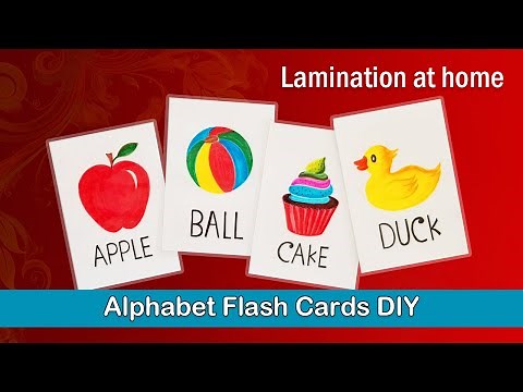 DIY KIDS FLASHCARDS | How to Make Flashcards for Toddlers at Home | Lamination at home