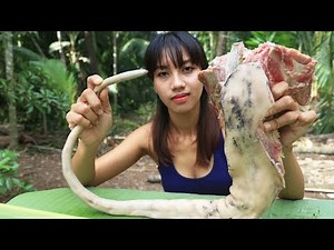 Primitive Technology: ASMR eating beef oxtail soup food | ASMR eating beef oxtail soup food