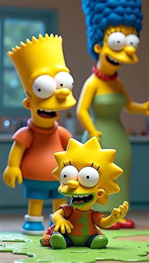 Homer's Kitchen Chaos: A Simpson Family Breakfast Mishap!