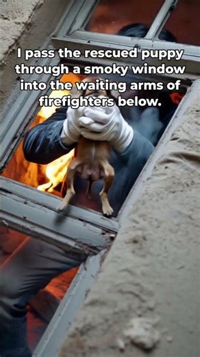 Heartwarming Puppy Rescue from Fiery Apartment Blaze! 🔥🐶