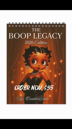 From 1926 to 2026, Betty still got that timeless glow — and this year, she’s AfroBetty 💋💎 Every page drippin’ elegance, attitude, and empowerment. The AfroBetty Legacy 2026 Calendar ain’t just a look — it’s a whole vibe. 💖 Limited edition — get yours before they gone! 📆 $35 | Cash App • Apple Pay • Invoice link available 🛍️ Tap in, Legacy Queens — it’s your year to Boop in style! Dm me or email: afrobettycreativequeen@gmail.com #BoopBoopBoopDeDoop #CreativeQueen #blackgirllegacy #bettyboop 