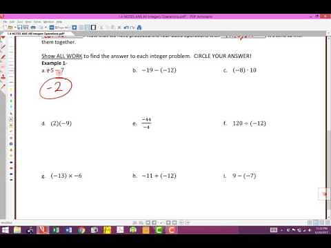 1.4 All Operations with Integers