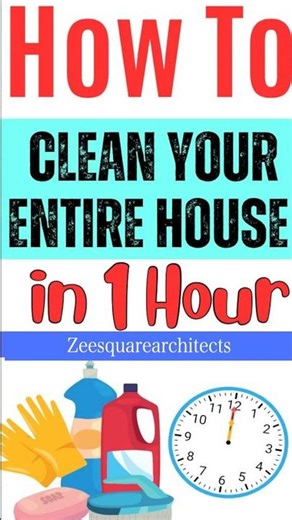 Clean Your House in 1 Hour | Time Management Tips & Tricks for Quick Home Cleaning #shorts #home