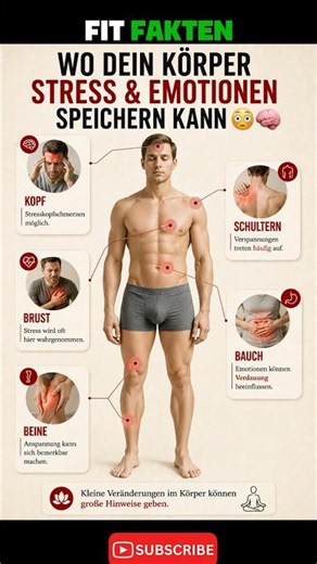 Wo dein Körper Stress & Emotionen speichert 😳🧠 #fitfakten