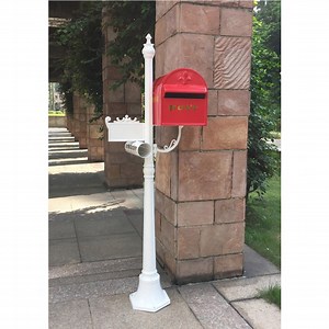 [Hot Item] Free Standing Postbox Letterbox Outdoor Weatherproof Parcel Drop Box Houses Front Door Office Safe Secure Aluminum Mailbox