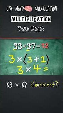 Two digit multiplication trick 🔥#mathtricks