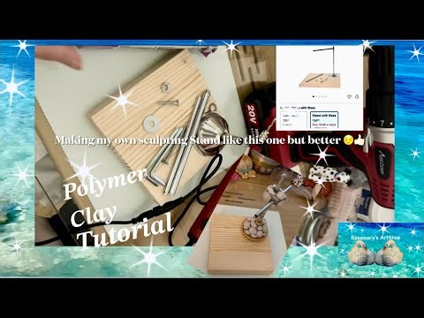Making a Clay Sculpting Stand & Customizing it / Satisfying DIY Project ☺️