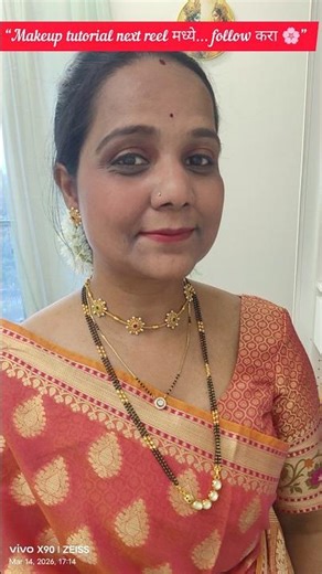 Simple to Festive 🌸 Gudhi Padwa Transformation | Maharashtrian Saree Look #Shorts