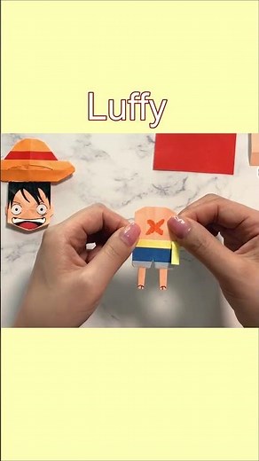 【ワンピース 折り紙】モンキー・Ｄ・ルフィの折り方【ONE PIECE Origami】How to make Monkey D. Luffy 색종이접기 折纸 海贼王 paper #shorts